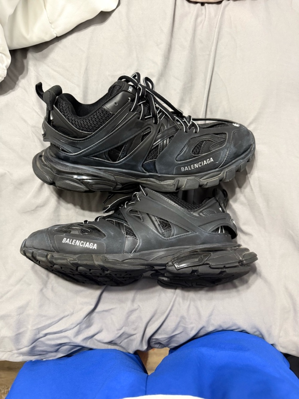 Balenciaga Black Multi-Layer Track Sneakers